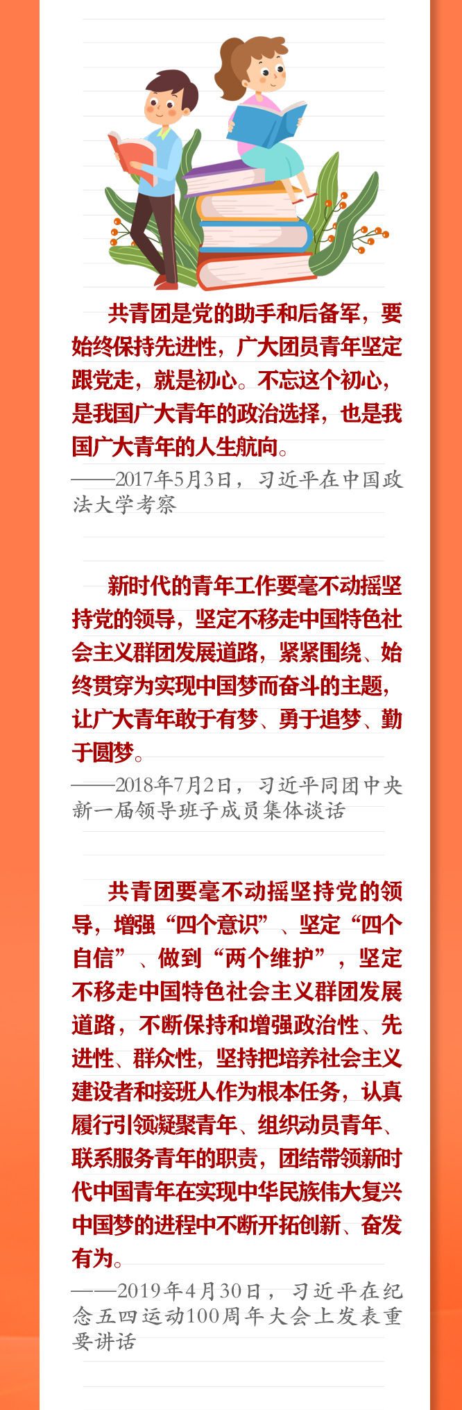 手繪長卷 | 共青團員們，總書記這些話要牢記