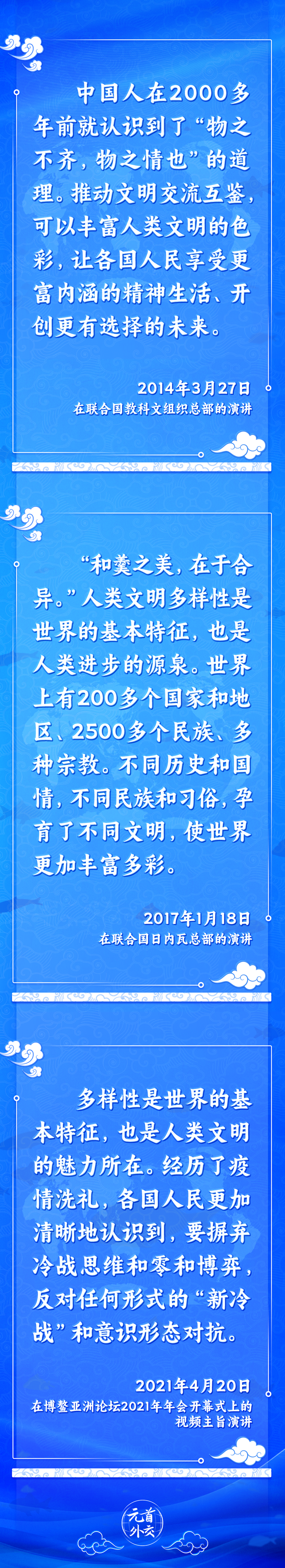 元首外交丨推動文明交流互鑒，習(xí)主席提出這些“中國主張”