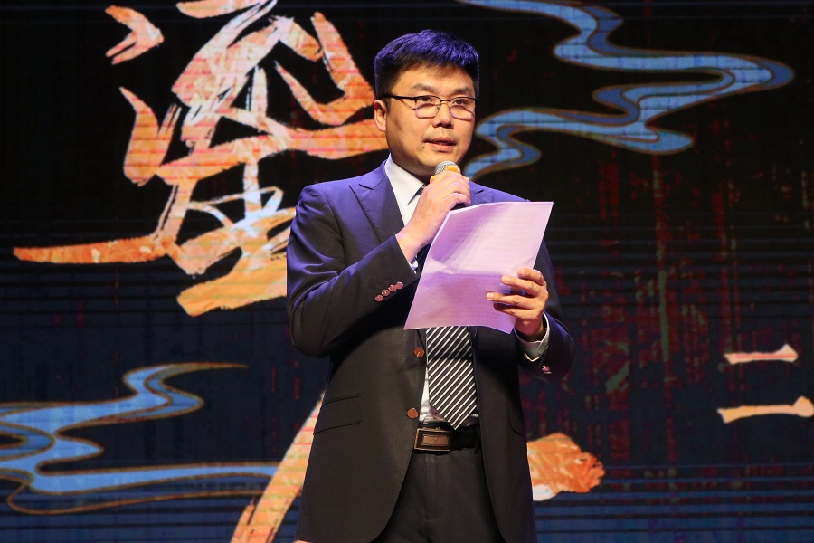 北京外國(guó)語(yǔ)大學(xué)黨委常委、副校長(zhǎng)趙剛在活動(dòng)現(xiàn)場(chǎng)講話。主辦方供圖