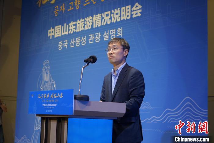 首爾市政府觀光體育局局長(zhǎng)金英渙致辭。　劉旭 攝