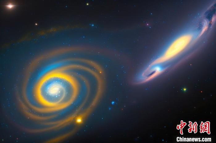 本星系群的三維藝術(shù)圖?！≈锌圃簢?guó)家天文臺(tái) 供圖