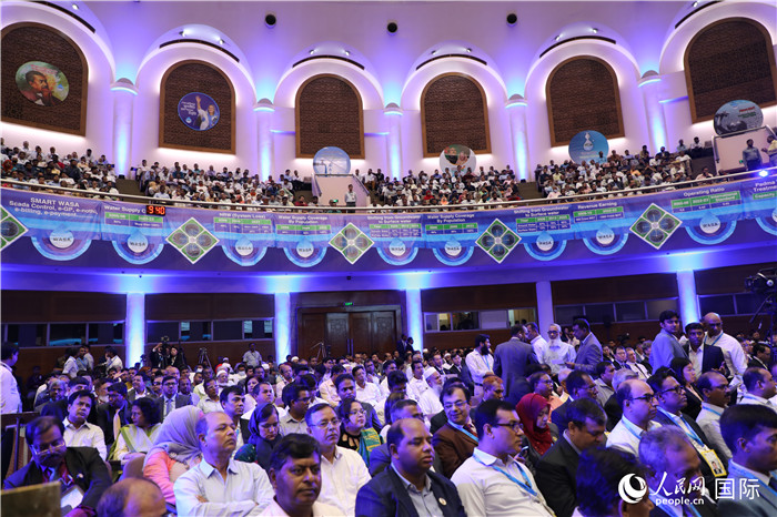 7月13日，達舍爾甘地污水處理廠項目竣工典禮舉行。人民網(wǎng)記者 孫廣勇攝