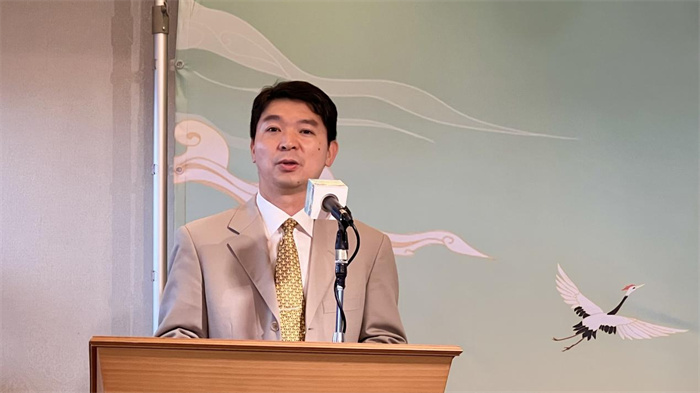 中國駐東京旅游辦事處主任歐陽安致辭。中國駐東京旅游辦事處供圖