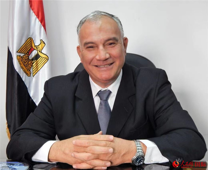 埃及著名國(guó)際問題專家哈?！だ懿肌Ｈ嗣窬W(wǎng)記者 黃培昭攝