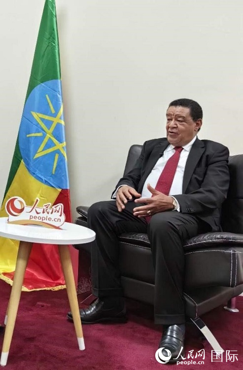 穆拉圖·特肖梅接受人民網(wǎng)專訪。人民網(wǎng)記者 陳星星攝