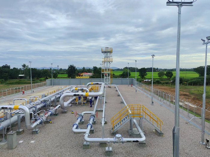 泰國(guó)新崗天然氣管道項(xiàng)目首站?？ì斎R 攝