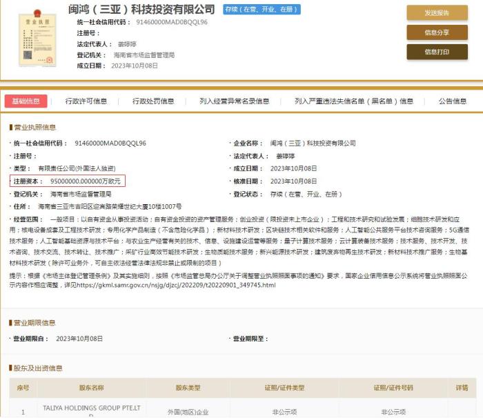  國家企業(yè)信用信息公示系統(tǒng)截圖。