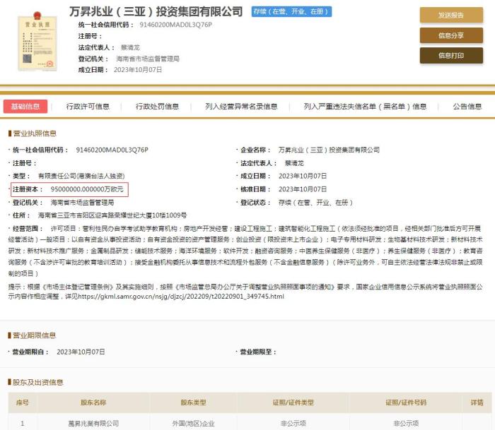 國家企業(yè)信用信息公示系統(tǒng)截圖。