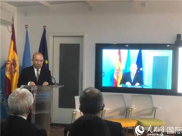 生態(tài)環(huán)境部應對氣候變化司一級巡視員孫楨在研討會上致辭。 人民網(wǎng)記者 趙健攝