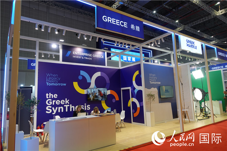 11月7日，國(guó)家會(huì)展中心（上海）希臘館。人民網(wǎng) 殷韜攝