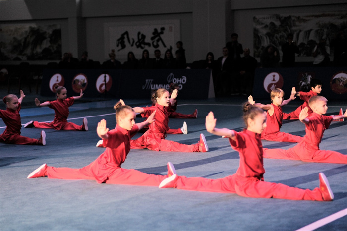 俄羅斯青少年在開幕式上進(jìn)行武術(shù)表演。駐俄羅斯大使館供圖
