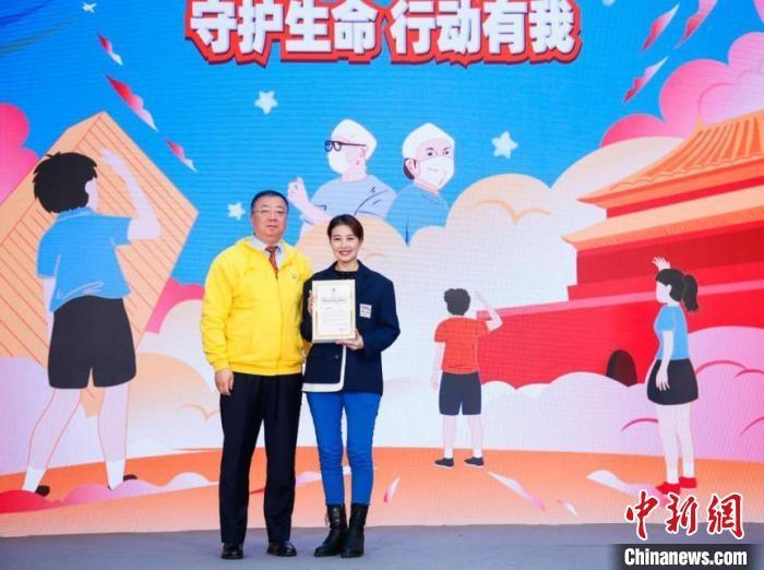 演員周海媚受邀參與公益活動(dòng)。　郭凱敏 攝