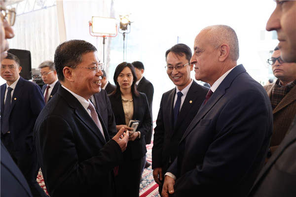 李永明同埃及住房部副部長(zhǎng)會(huì)談交流。主辦方供圖