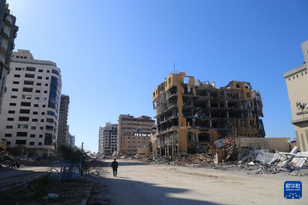 這是1月25日拍攝的加沙城一角。新華社發(fā)