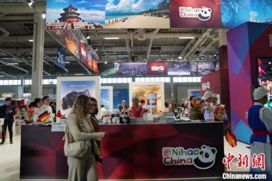  3月5日，2024年柏林國際旅游交易會(ITB)在柏林會展中心拉開帷幕。以“你好！中國”為主題的中國展區(qū)當日亮相展會。中新社記者 馬秀秀 攝