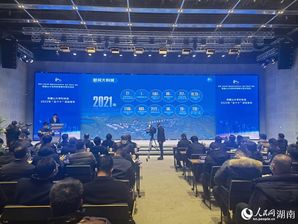 大科城管委會(huì)主任羅予武發(fā)布“五個(gè)十”項(xiàng)目。人民網(wǎng) 匡瀅攝