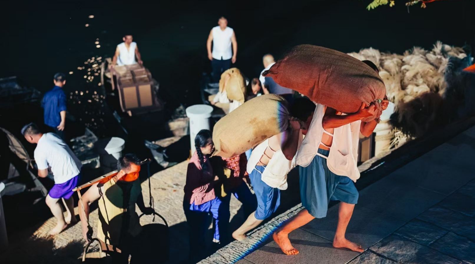 現(xiàn)場重現(xiàn)老碼頭商貿(mào)繁榮盛況。主辦方供圖