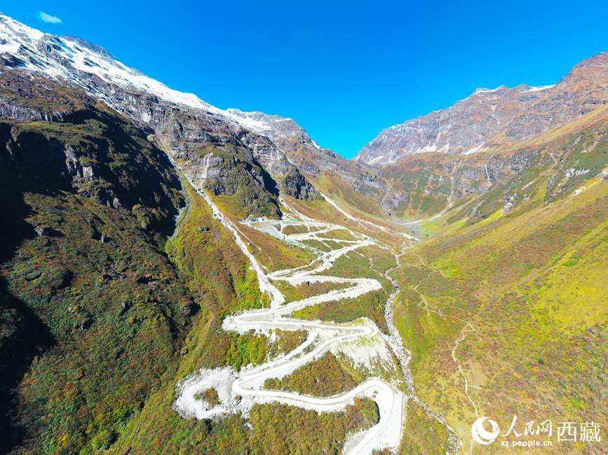圖為西藏林芝市墨脫縣境內(nèi)，植被隨山體升高而變化。