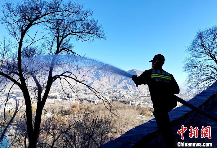12月6日，布達(dá)拉宮消防救援大隊(duì)在布達(dá)拉宮山體林草區(qū)域開(kāi)展?jié)窕ぷ??！㈣?攝