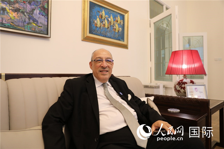 9月6日，摩洛哥駐華大使阿卜杜勒卡迪爾·安薩里接受人民網(wǎng)記者采訪。人民網(wǎng)記者 翟轉(zhuǎn)麗攝