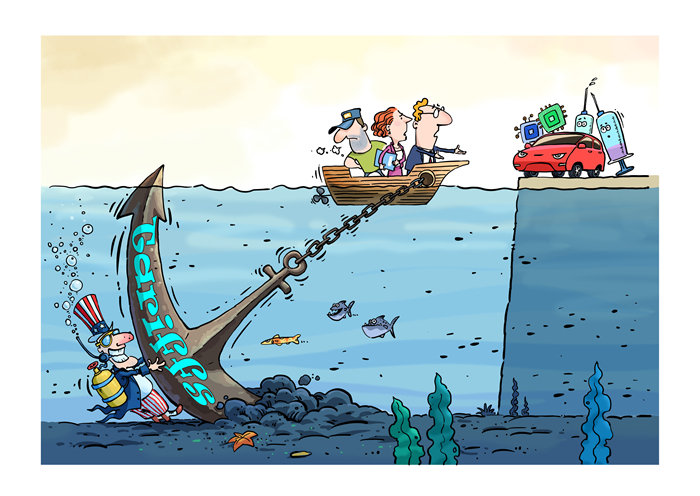 漫畫(huà)作者：馬宏亮（人民網(wǎng)版權(quán)圖片，未經(jīng)授權(quán)請(qǐng)勿轉(zhuǎn)載。）