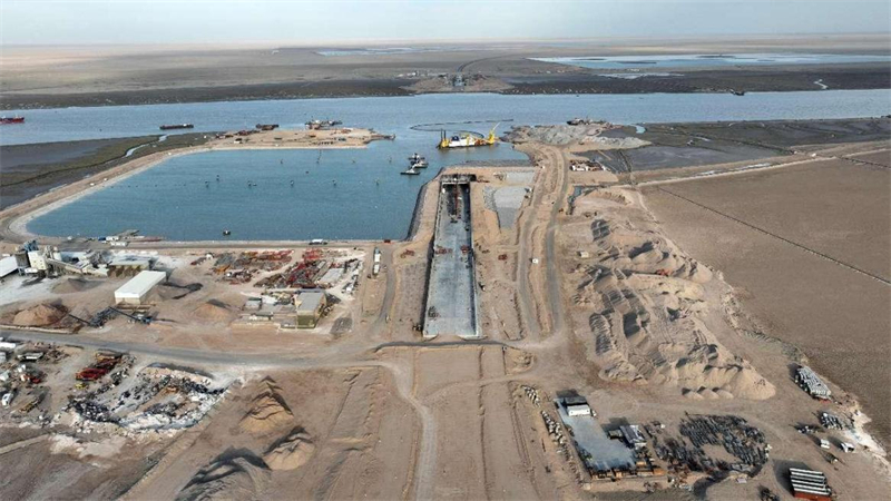 施工現(xiàn)場一景。中交天津航道局有限公司供圖