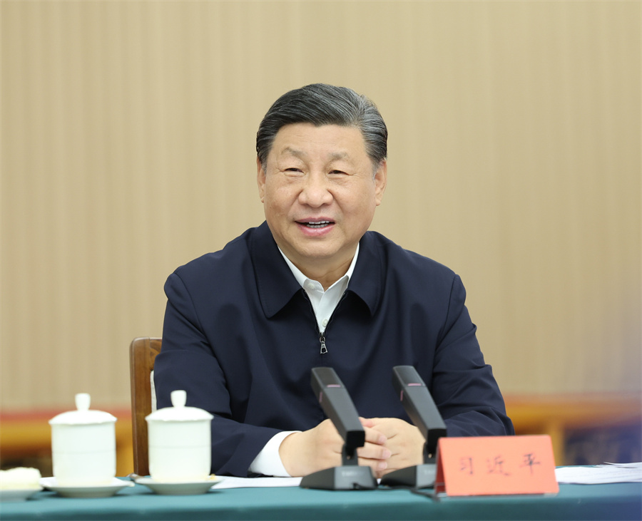 2024年5月23日下午，中共中央總書記、國家主席、中央軍委主席習(xí)近平在山東省濟南市主持召開企業(yè)和專家座談會并發(fā)表重要講話。新華社記者 鞠鵬 攝
