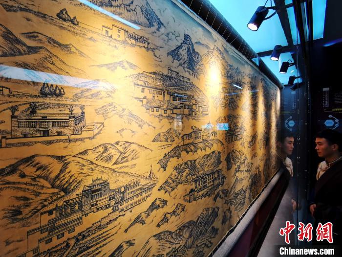 圖為歷代藏醫(yī)藥學教育機構展示?！?zhí)砀?攝