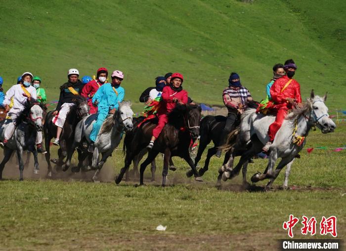 圖為選手進(jìn)行3000米賽馬比賽。　馬銘言 攝