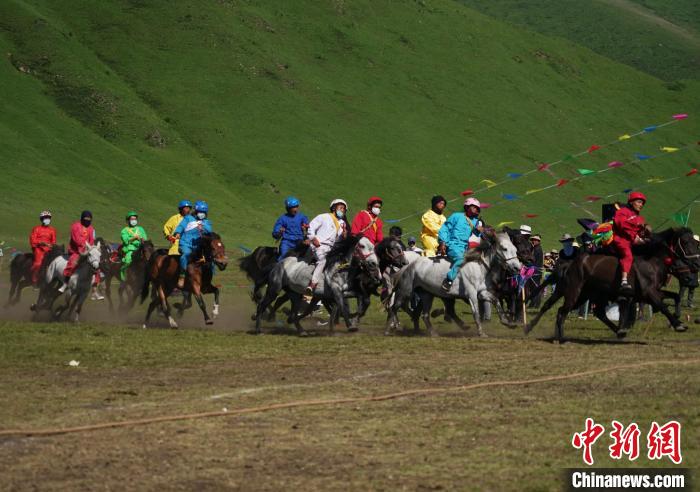 圖為選手進(jìn)行3000米賽馬比賽。　馬銘言 攝