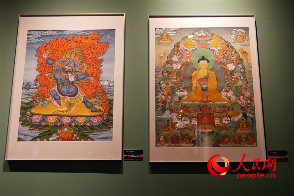 唐卡藝術(shù)作品。人民網(wǎng) 韋衍行攝