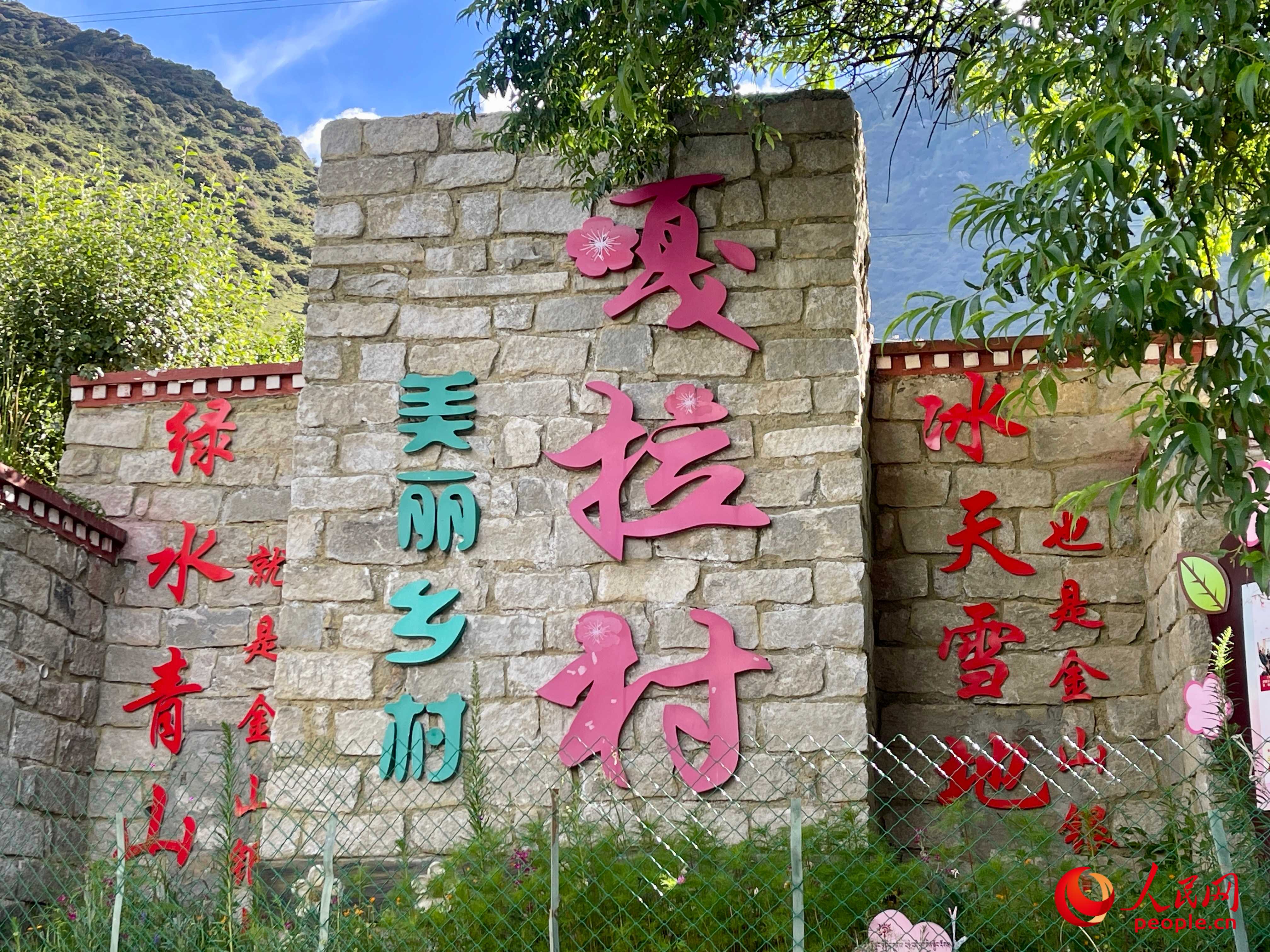 林芝鎮(zhèn)嘎拉村。人民網(wǎng) 周靜圓攝